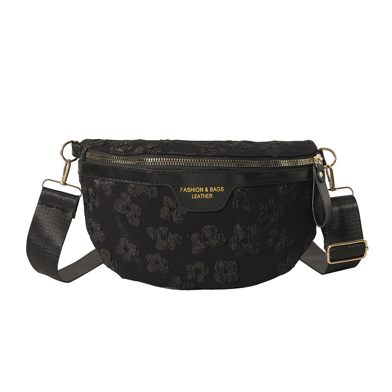 Geantă crossbody cu flori mici, stil street, material textil, căptușeală poliester, fermoar, buzunar ID interior, Primăvara 2024