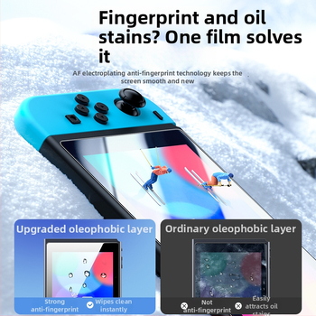Priekšējā AR anti-reflektā ekrāna aizsargplēve Nintendo Switch Lite, biezums 0,17 mm, 96% caurlaidība, OEM apstrāde.
