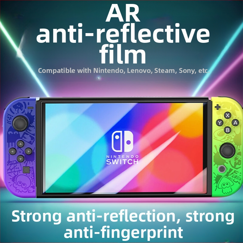 Priekšējā AR anti-reflektā ekrāna aizsargplēve Nintendo Switch Lite, biezums 0,17 mm, 96% caurlaidība, OEM apstrāde.