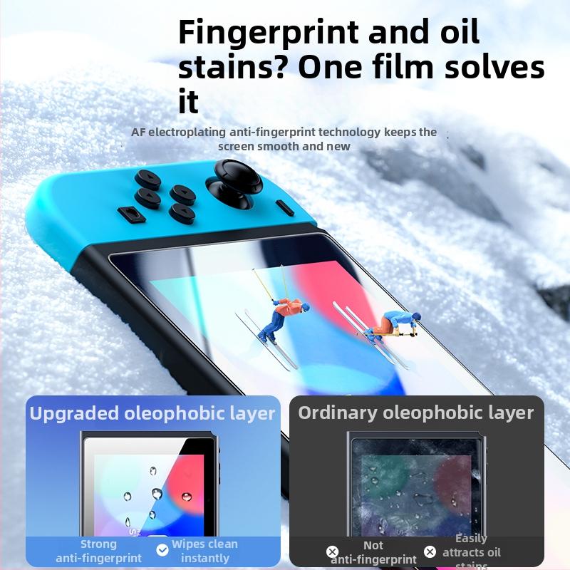 Priekšējā AR anti-reflektā ekrāna aizsargplēve Nintendo Switch Lite, biezums 0,17 mm, 96% caurlaidība, OEM apstrāde.