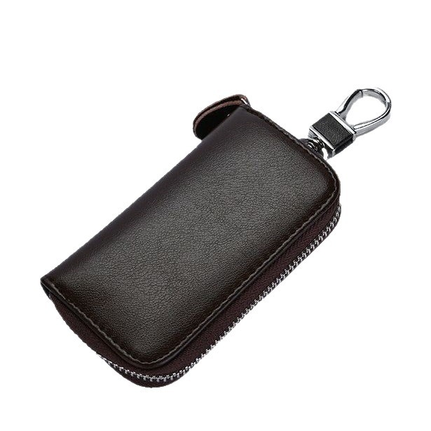 Geantă pentru chei, capacitate mare, fermoar, unisex, din PU, prindere talie, organizator multifuncțional pentru uz casnic