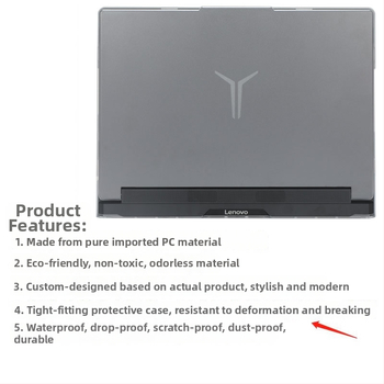 Kaitsekest Lenovo Savior Y9000P/R9000P sülearvutile – PE materjal, süstlusega vormimine, kerekorpus, mudel Y9000p/R9000p, ühilduv 2025 Lenovo Savior Y9000P/R9000P