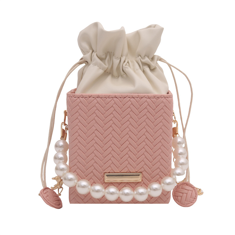 Geantă crossbody cu stil street-trend, închidere cu șnur, buzunar cu fermoar, fără căptușeală, curea o singură (stil street-trend; închidere cu șnur; buzunar cu fermoar; fără căptușeală; curea simplă)