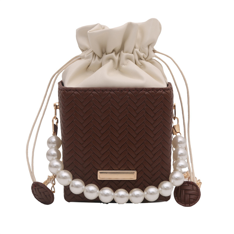 Geantă crossbody cu stil street-trend, închidere cu șnur, buzunar cu fermoar, fără căptușeală, curea o singură (stil street-trend; închidere cu șnur; buzunar cu fermoar; fără căptușeală; curea simplă)