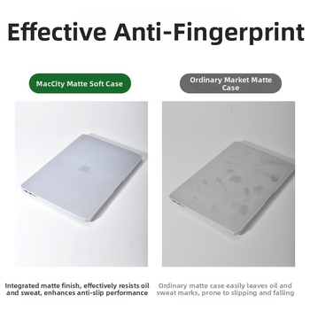 MacCity PP matt läbipaistev sülearvuti ümbris MacBook Air/Pro – pehme kaitsekest (2021 mudel)