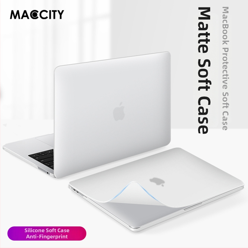 MacCity PP matt läbipaistev sülearvuti ümbris MacBook Air/Pro – pehme kaitsekest (2021 mudel)