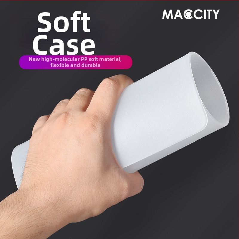 MacCity PP matēts caurspīdīgs klēpjdatora korpuss MacBook Air/Pro – mīkstā aizsargājošā vāciņa (2021. gada modelis)