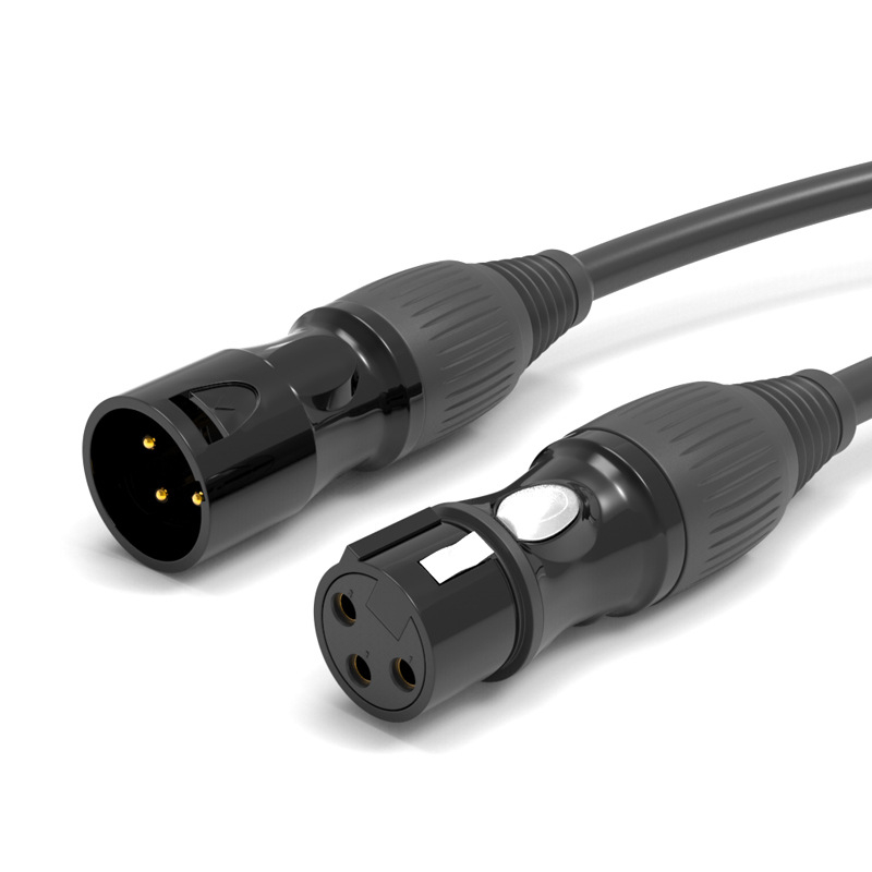 XLR produžni kabel muški–ženski za digitalnu audio opremu, zlatno obloženi kontakti, OFC bakreno jezgro, ISO 9001 certifikat