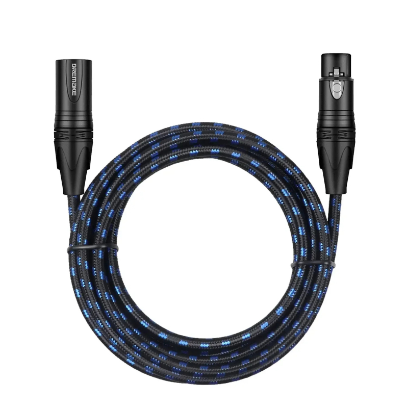 DREMAKE XLR audio kábel, konektory s pozlátením, vodiče z meďe bez kyslíka, ROHS certifikovaný