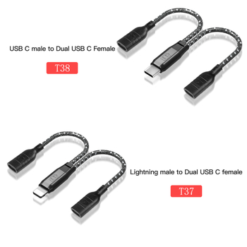 OTG Type-C adapter kabel za bežični Lavalier mikrofon s digitalnim čipom, punjiv, duljina 0,15 m