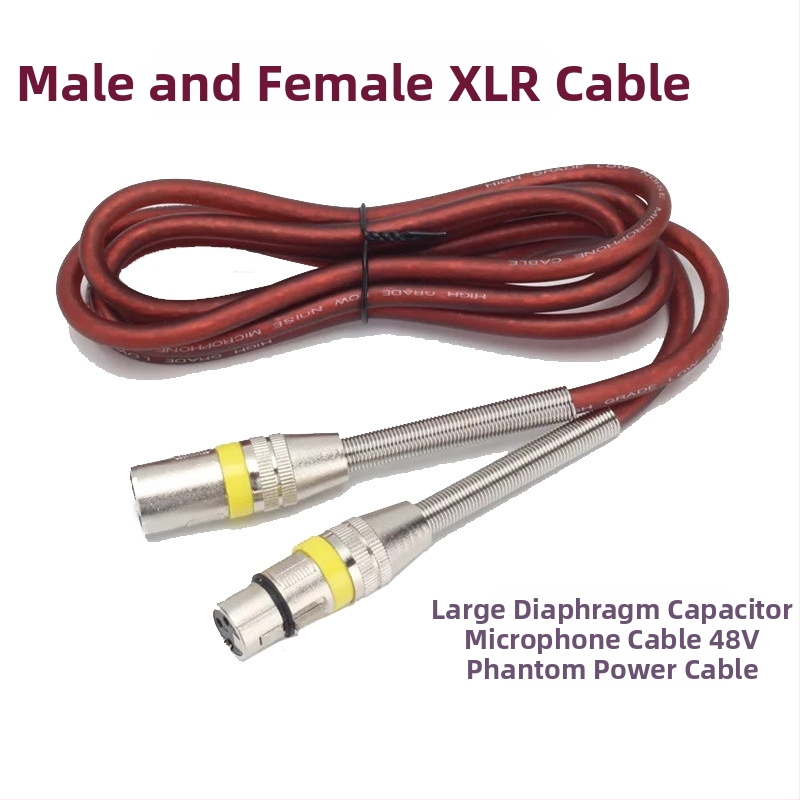 XLR kábel pre mikrofón, mužský–ženský konektor, zlaté konektory, bezkyslíkový meďový vodič, ROHS