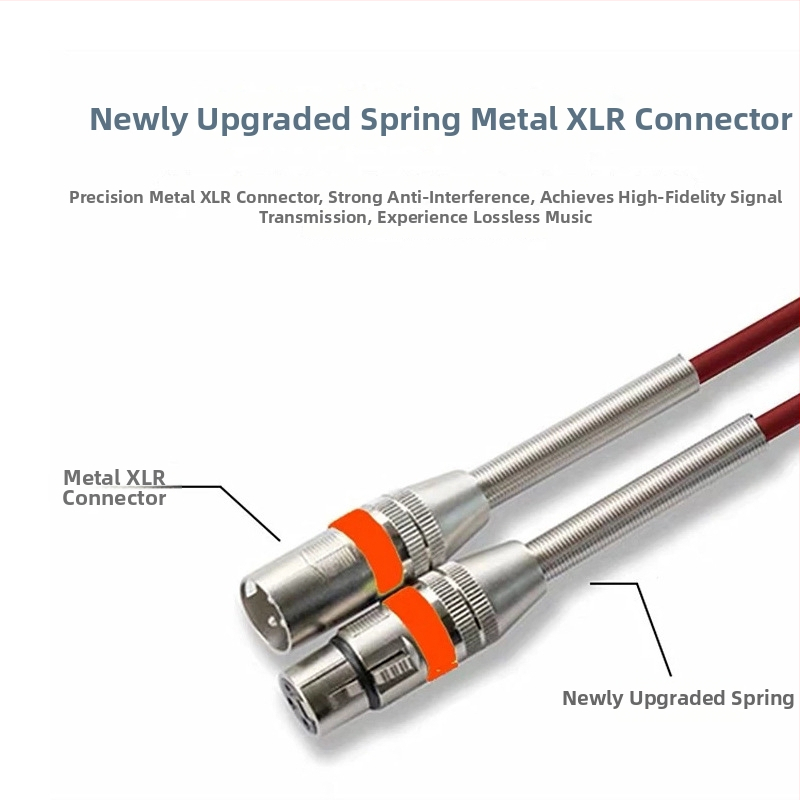 XLR kábel pre mikrofón, mužský–ženský konektor, zlaté konektory, bezkyslíkový meďový vodič, ROHS