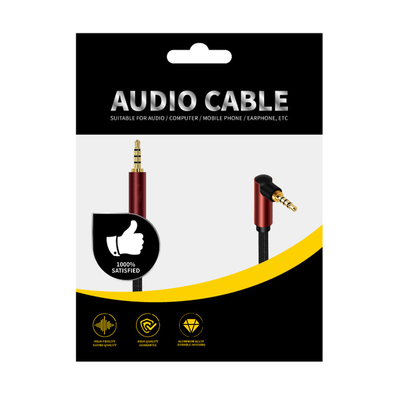 3,5 mm muško–muški audio kabel, ravni i zakrivljeni, za računalo, mobitel, slušalice i auto stereo