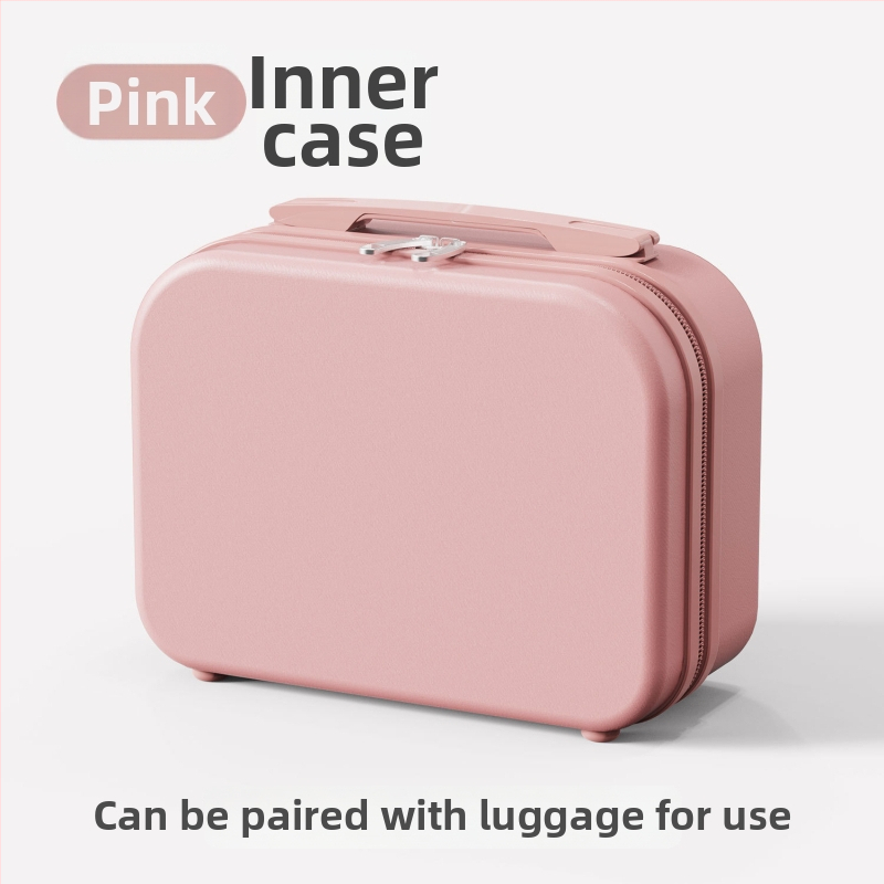 Mini kozmetická cestovná taštička so zapínaním na zips, ABS materiál, 700 g, jednobarevný vzor