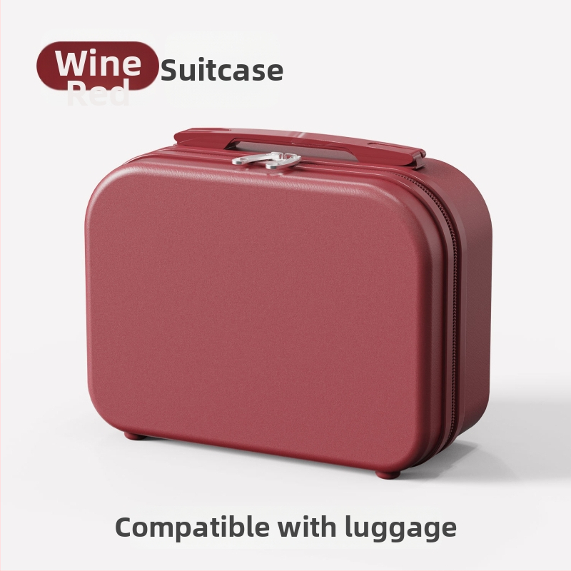 Mini kozmetická cestovná taštička so zapínaním na zips, ABS materiál, 700 g, jednobarevný vzor