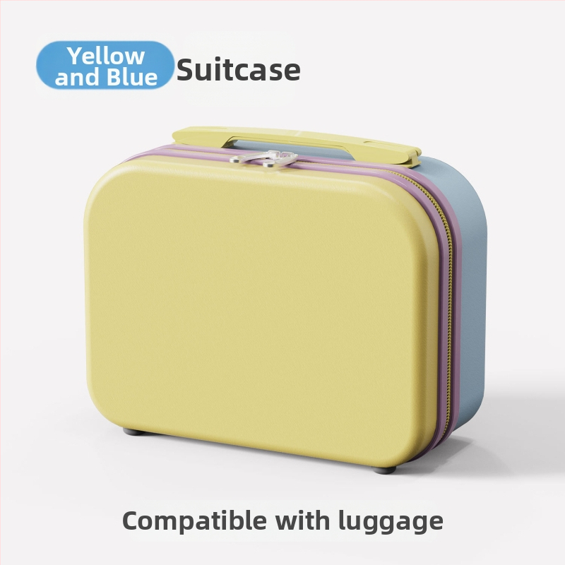 Mini kozmetická cestovná taštička so zapínaním na zips, ABS materiál, 700 g, jednobarevný vzor