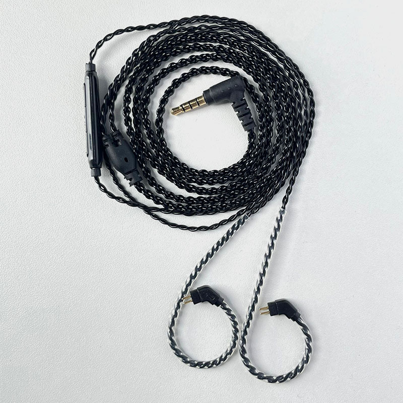 Slušalački audio kabel – četverostruko uvijena bakrena jezgra, bakar bez kisika, promjer 0,78 mm, ručno pleteno, 3,5 mm priključak