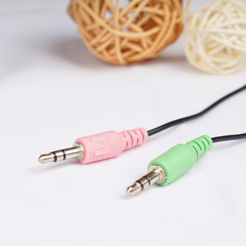 3,5 mm audio splitter kabel, 1× muški na 2× ženski, adapter za mikrofon/slušalice za računalo
