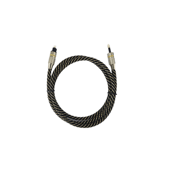 Toslink digitalni optički audio kabel, konektori kvadratni na okrugle, pozlaćeni, pleteni kabel, 3 m