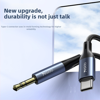 Yesido YAU36 Audio kábel, nylon jadro, vodič: hliníková zliatina + TPE, kompatibilné s autom, počítačom, mobilným telefónom a tabletom