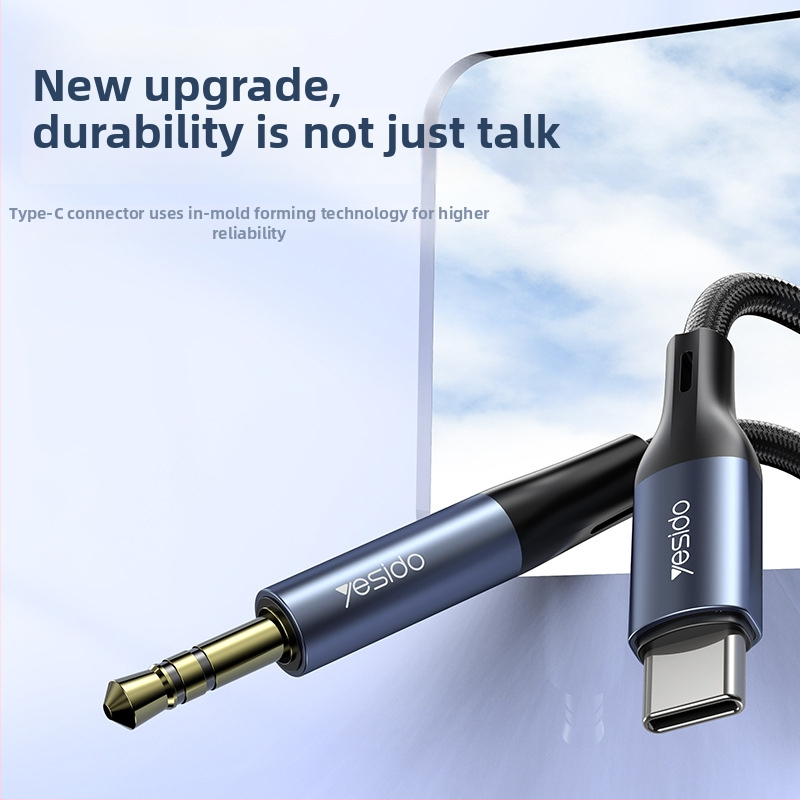 Yesido YAU36 Audio kábel, nylon jadro, vodič: hliníková zliatina + TPE, kompatibilné s autom, počítačom, mobilným telefónom a tabletom