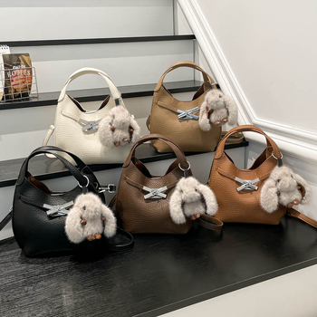 Női PU bőr bucket táska, közepes méretű, téli 2025 kollekció, váll- és crossbody viselés
