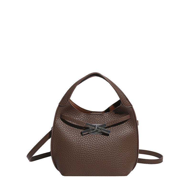 Női PU bőr bucket táska, közepes méretű, téli 2025 kollekció, váll- és crossbody viselés