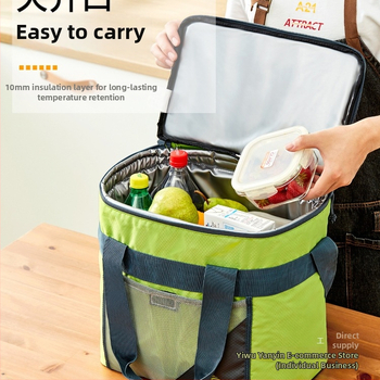 Izolačná taška na vonkajšie použitie - nylon, vodeodolný materiál, unisex pre dospelých, na donášku jedla