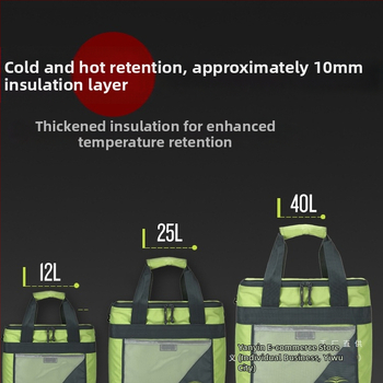 Izolačná taška na vonkajšie použitie - nylon, vodeodolný materiál, unisex pre dospelých, na donášku jedla