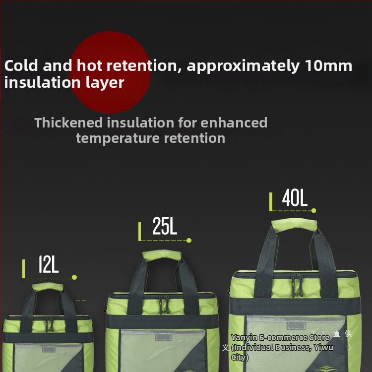 Izolačná taška na vonkajšie použitie - nylon, vodeodolný materiál, unisex pre dospelých, na donášku jedla