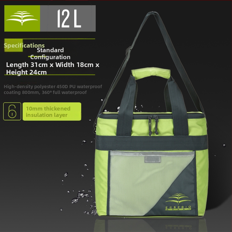 Izolačná taška na vonkajšie použitie - nylon, vodeodolný materiál, unisex pre dospelých, na donášku jedla