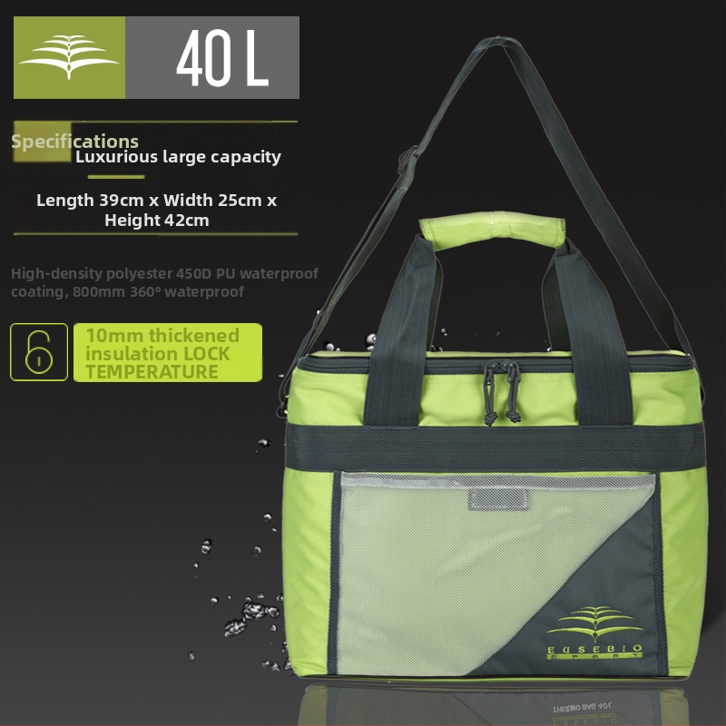 Izolačná taška na vonkajšie použitie - nylon, vodeodolný materiál, unisex pre dospelých, na donášku jedla