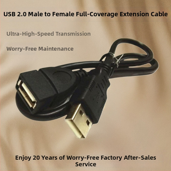 USB 2.0 predlžovací kábel pre dáta a napájanie - Donghe, PVC plášť, ROHS certifikovaný, pre audio a video periférie