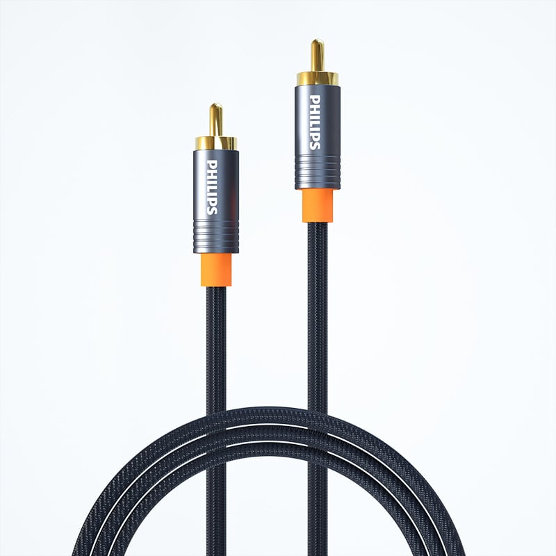 Philips SPDIF koaksijalni audio kabel, 5.1 kanala, kompatibilan s PC, srebro prevučeno bakreno jezgro, model SWR2123H/93