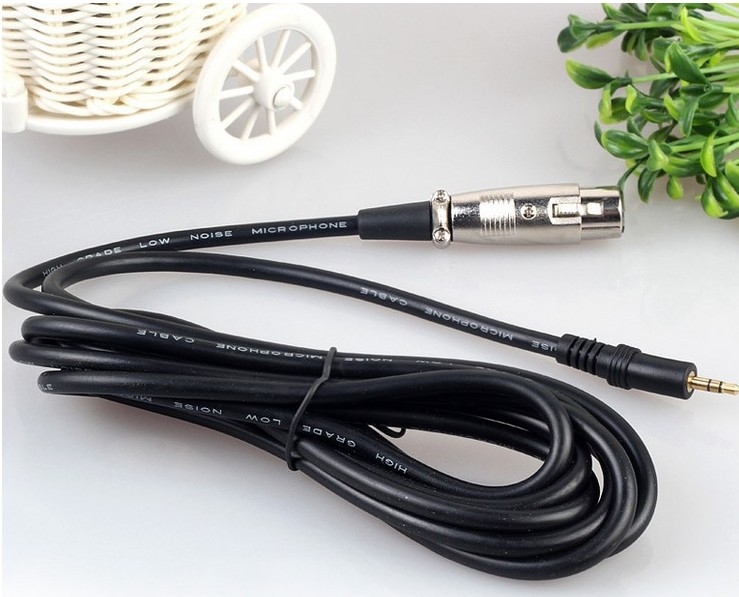 Mikrofon-kábel 3,5 mm, hangvonal, ezüstözött felület, vezetőmag réz bevonatú alumínium-magnézium, ROHS