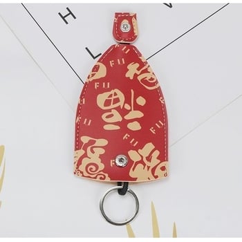 Kulcstartó táska PU anyagból, szöveg mintázat, uniszex, 2025 tavaszi kiadás