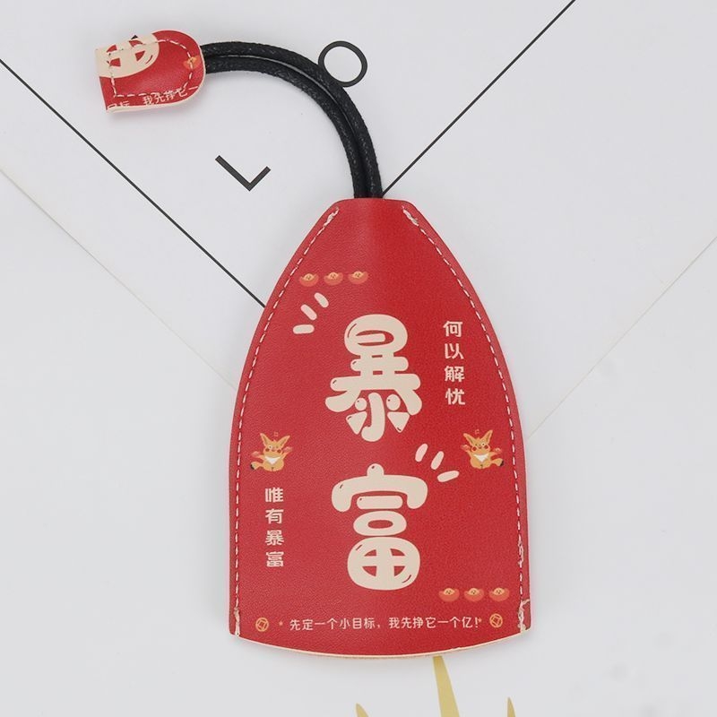 Kulcstartó táska PU anyagból, szöveg mintázat, uniszex, 2025 tavaszi kiadás