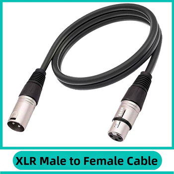 Balansirani XLR kabel, vodiči od čistog bakra, crni konektori od legure cinka, muški prema ženskom
