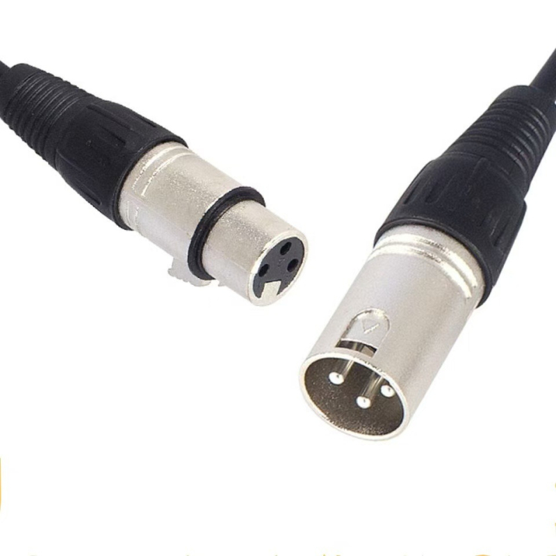 Balansirani XLR kabel, vodiči od čistog bakra, crni konektori od legure cinka, muški prema ženskom