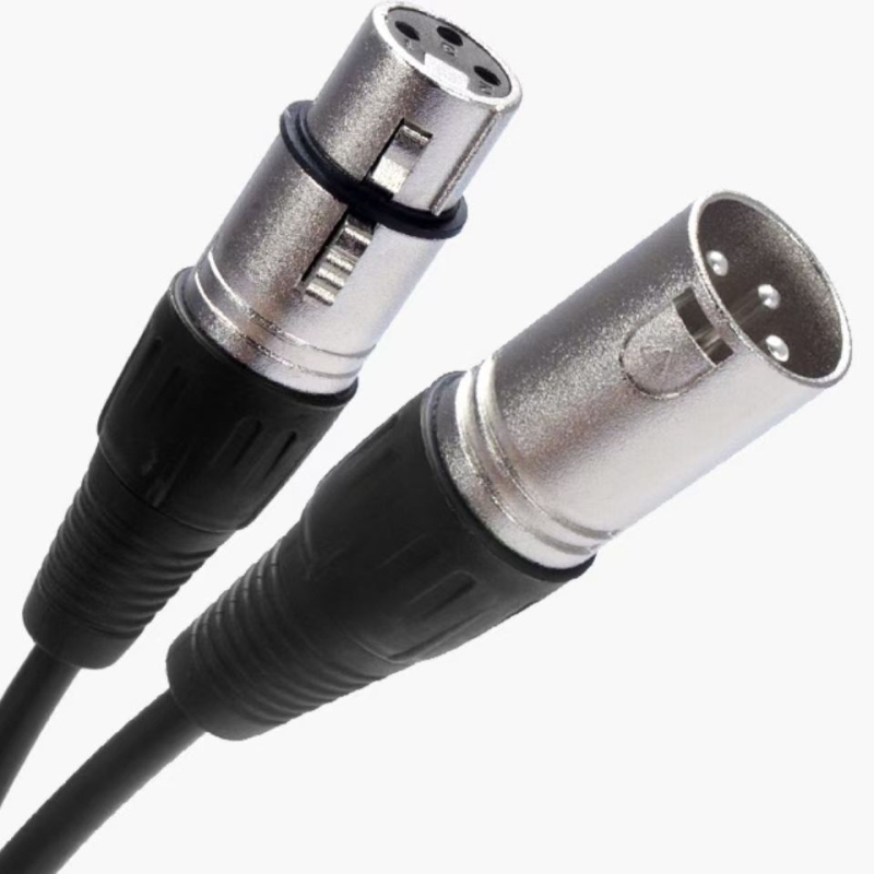 Balansirani XLR kabel, vodiči od čistog bakra, crni konektori od legure cinka, muški prema ženskom