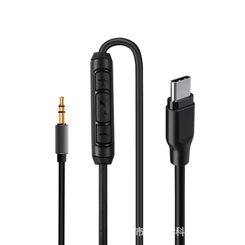 Audio kábel USB-C-hez 3,5 mm-hez; mag: tiszta réz vezető; nikkel bevonat; kompatibilis okostelefonokkal és számítógépekkel