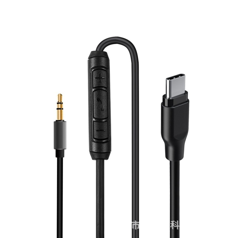 Audio kábel USB-C-hez 3,5 mm-hez; mag: tiszta réz vezető; nikkel bevonat; kompatibilis okostelefonokkal és számítógépekkel