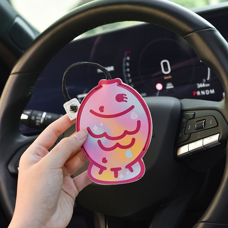 Karikaturás kulcstartó táska – nagy kapacitás, PU anyag, lopás elleni védelem, bővíthető, kihúzható dizájn