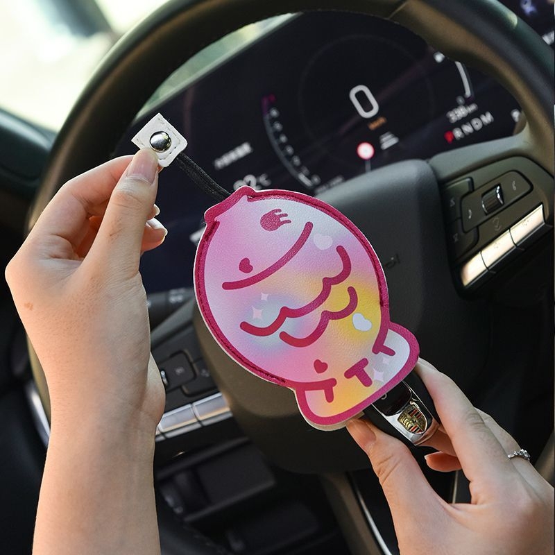 Karikaturás kulcstartó táska – nagy kapacitás, PU anyag, lopás elleni védelem, bővíthető, kihúzható dizájn