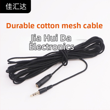 Cablu audio împletit - placat cu aur, cupru pur, conductor OFC, universal 3,5 mm, OEM