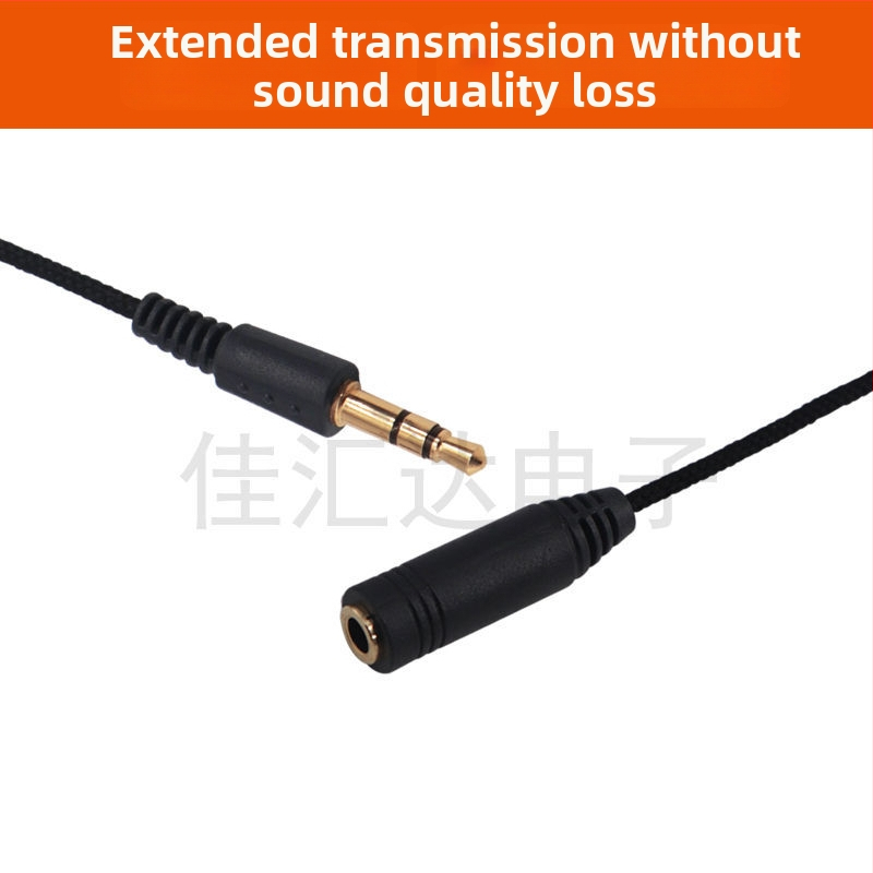 Cablu audio împletit - placat cu aur, cupru pur, conductor OFC, universal 3,5 mm, OEM