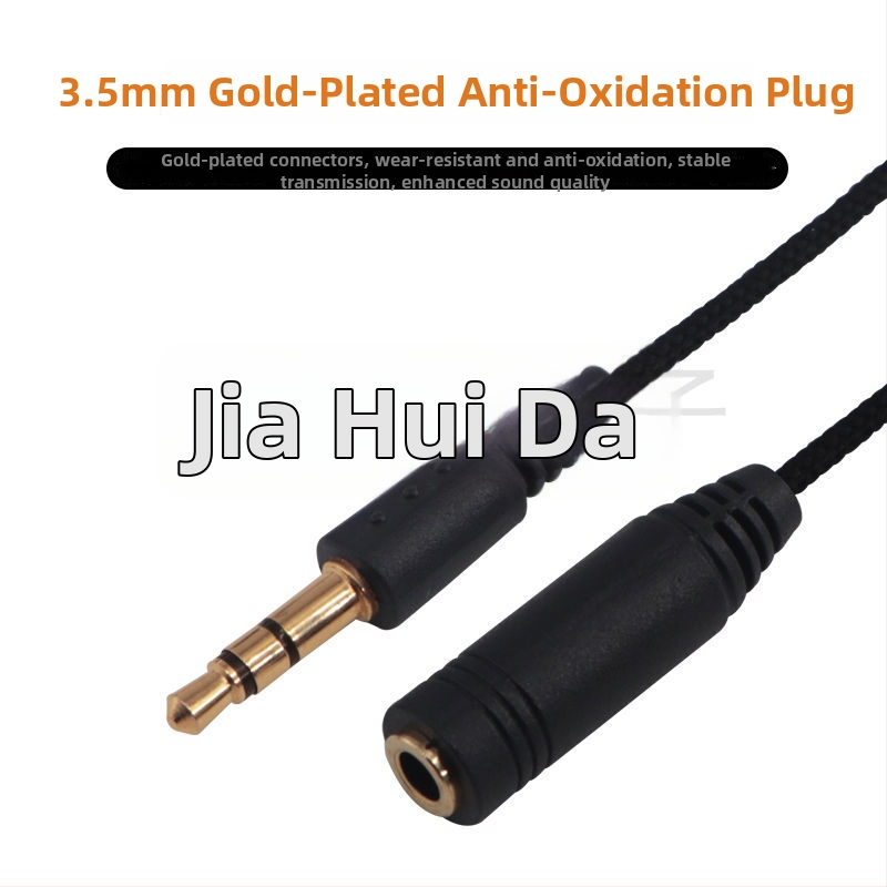 Cablu audio împletit - placat cu aur, cupru pur, conductor OFC, universal 3,5 mm, OEM
