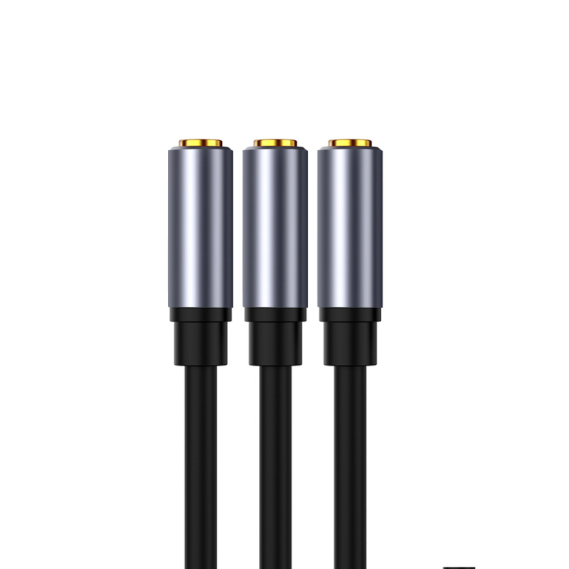 3,5 mm-es női–női audio osztó kábel, 1–2 női adapter, aranyozott réz mag