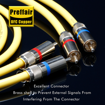 Cablu de semnal RCA audiofil X412 — nucleu din cupru placat cu argint, construcție placată cu argint, cablu dual RCA