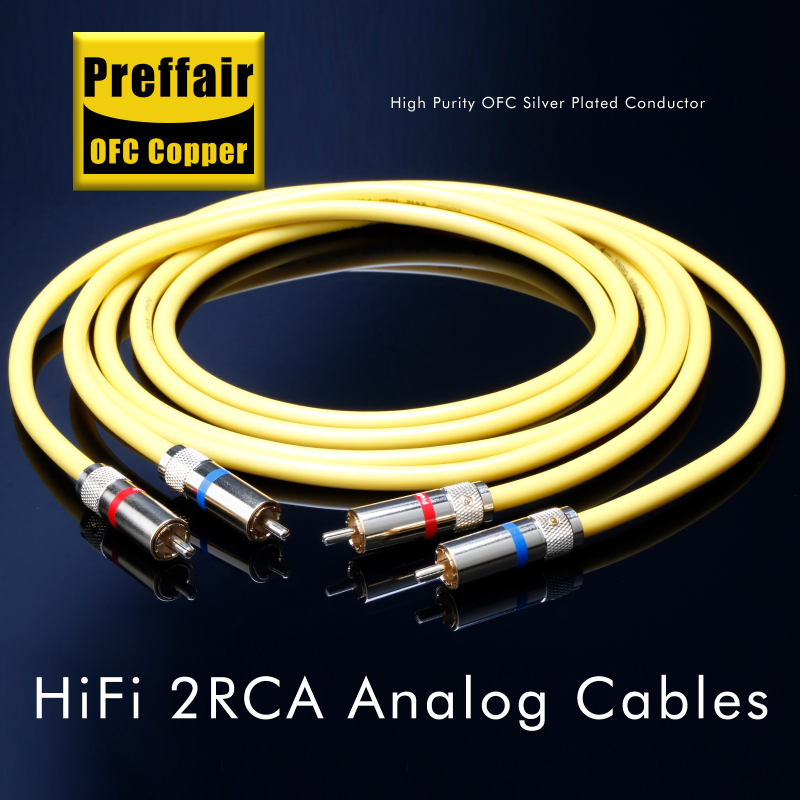 Cablu de semnal RCA audiofil X412 — nucleu din cupru placat cu argint, construcție placată cu argint, cablu dual RCA